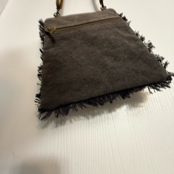 Myra Crossbody Gray and Black Patterned Women's Bag - Picture 12 of 12